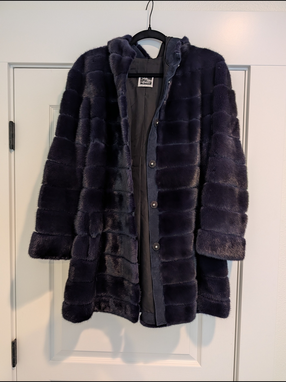 Saga Furs Royal Mink Plush Fur Coat With Hood
